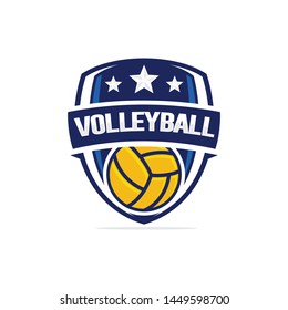 Volleyball logo template vector illustration