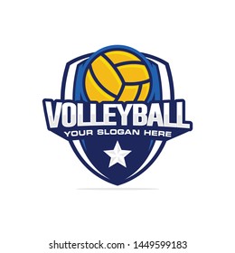 Volleyball Logo Template Vector Illustration Stock Vector (Royalty Free ...