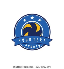 Volleyball logo template vector illustration
