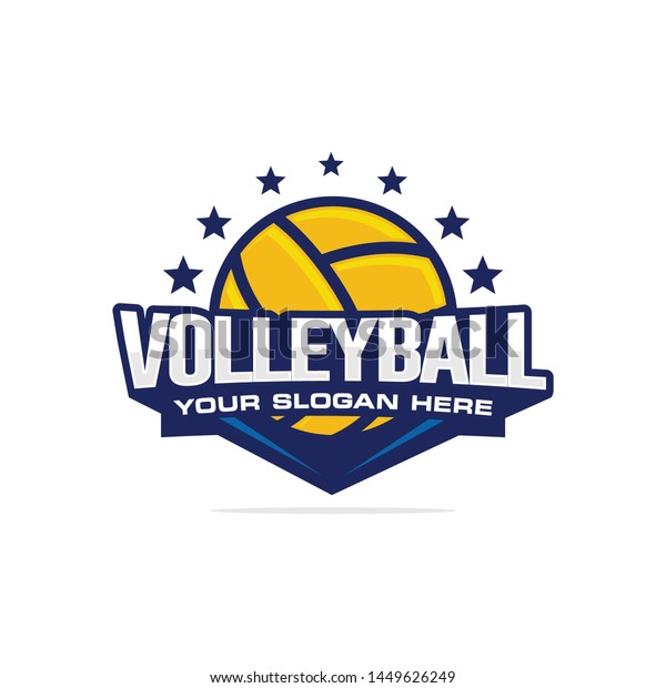 Volleyball Logo Template Vector Illustration Stock Vector (Royalty Free ...