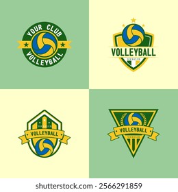 Volleyball Logo Vector Art  Icons  and Graphics logo