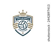 Volleyball logo vector. EPS 10 editable vector