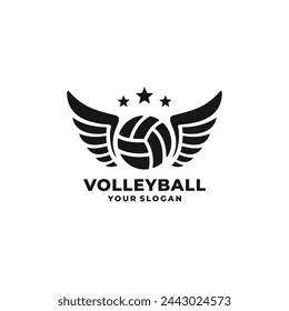 Volleyball logo vector. EPS 10 editable vector