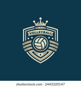 Volleyball logo vector. EPS 10 editable vector