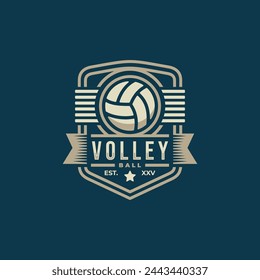 Volleyball logo vector. EPS 10 editable vector