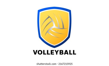Volleyball logo vector isolated on white background, illustration Vector EPS 10, can use for  Volleyball Championship Logo
