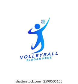 volleyball logo vector template illustration