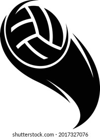 Volleyball logos design isolated silhouette.eps
