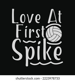 Volleyball Love At First Spike Sportive Girl svg cutting files for cricut