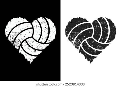 Volleyball Love Vector, Sports, Volleyball, vector, Volleyball ball, Sports silhouette, Heart design, Love of Volleyball, Romance