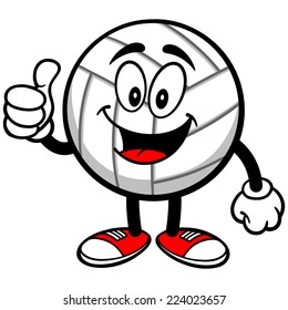 Volleyball Mascot with Thumbs Up