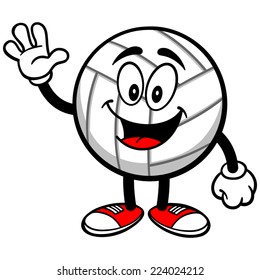 Volleyball Mascot Waving