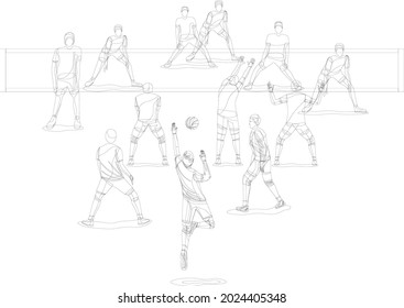 Partido de voleibol. Voleibol