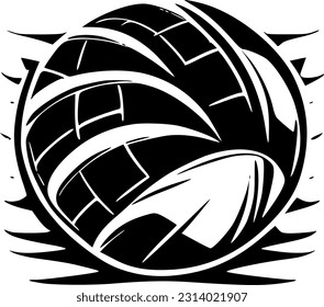 Volleyball - Minimalist and Flat Logo - Vector illustration