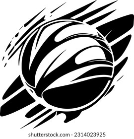 Volleyball | Minimalist and Simple Silhouette - Vector illustration