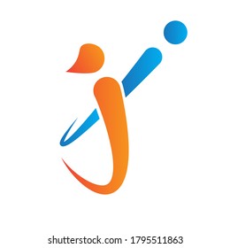 Volleyball modern logo design. volleyball silhouette symbol