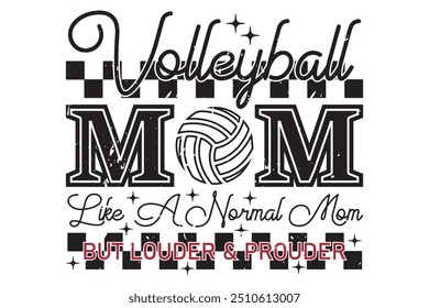 Volleyball Mom EPS Retro Sport Mama T-shirt Design