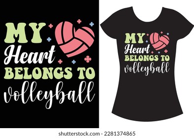 Volleyball Mama Groovy SVG T Shirt Design. Mama Geschenk-Volleyball-Shirt.