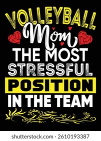Volleyball Mom The Most Stressful position In The Team