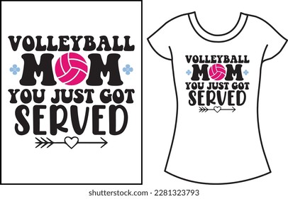 Volleyball Mom SVG t shirt design. Mom gift t shirt. svg
