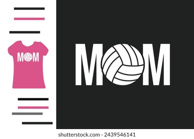 Volleyball Mom T-Shirt Design