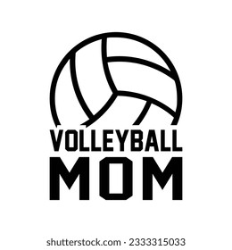 Volleyball Mom. Vector. Cut Files For Cricut and Silhouette. Text Banner