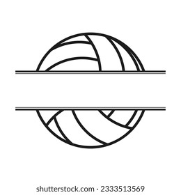 Volleyball Monogram silhouette  Volleyball Monogram Vector  Volleyball Logo illustration  Sports Monogram Vector  Sports Logo silhouette  Sports Logo illustration  illustration Clip Art  vector