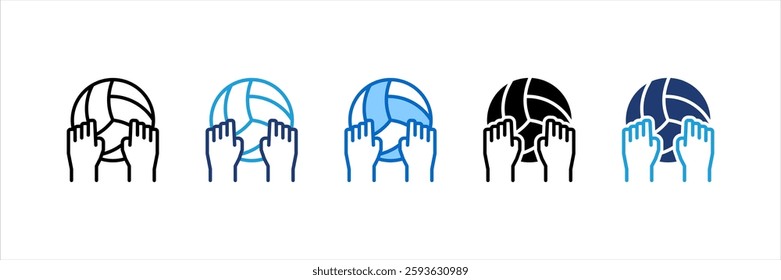 Volleyball Multi Style Icon Set