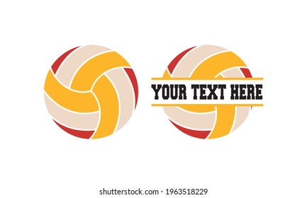 Volleyball  Name Frame and Volleyball   
Monogram - Volleyball  Vector and Clip Art