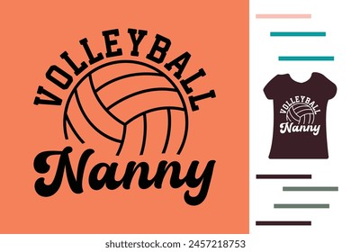 Volleyball nanny t shirt design