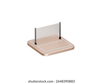 volleyball net icon 3d illustration render