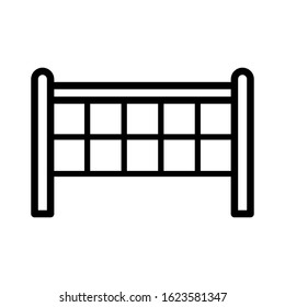 Volleyball net icon design template, vector icon designed in line style, editable stroke icon on white background, can be used for web and various needs of your project