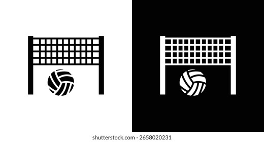 Volleyball net icon of a flat style vector