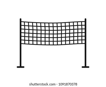 Volleyball Volleyball Net Icon On White Stock Vector (Royalty Free ...