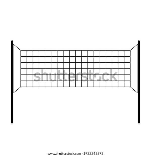 Volleyball Net icon on white, Sport Net,\
Vector Art\
Illustration