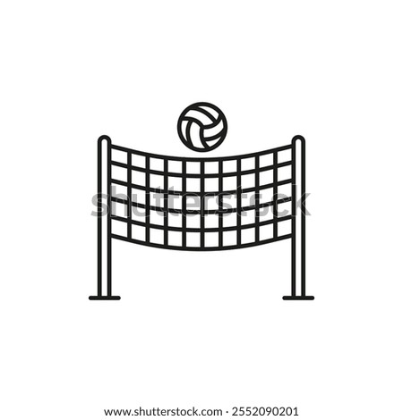 Volleyball net icon Simple thin line flat symbol