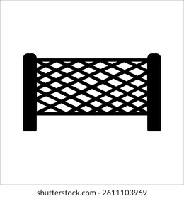Volleyball net icon solid style