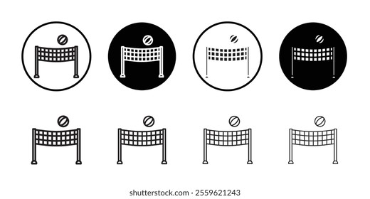 Volleyball net icon Thin line flat illustration