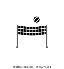 Volleyball net icon Vector flat thin line illustration