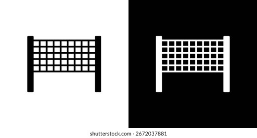 Volleyball net icon, vector flat icon. Flat illustration.