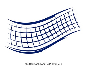 Volleyball net illustration. Sport club item or symbol.