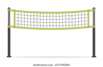 volleyball net isolated on a white background