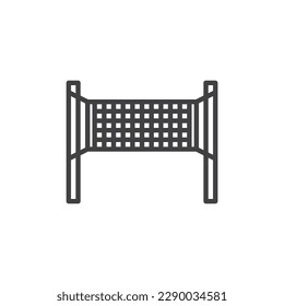 Volleyball net line icon. linear style sign for mobile concept and web design. Volleyball sport outline vector icon. Symbol, logo illustration. Vector graphics