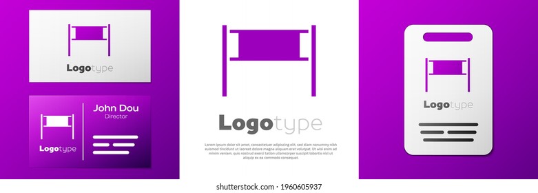 Volleyball net logotype icons isolated on white background. Logo design template element. Vector Illustration