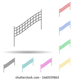 volleyball net multi color style icon. Simple glyph, flat vector of sport icons for ui and ux, website or mobile application