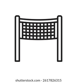 Volleyball Net Outline Icon Vector Illustration