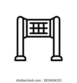 Volleyball net (Sports) icon outline vector 
