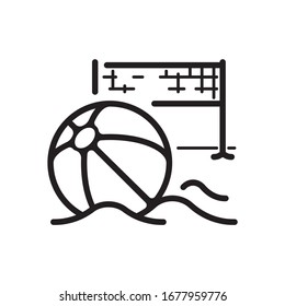 Volleyball on the beach vector icon