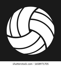 Volleyball on a black background in vector EPS8