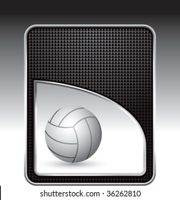 voleibol em fundo quadriculado preto
